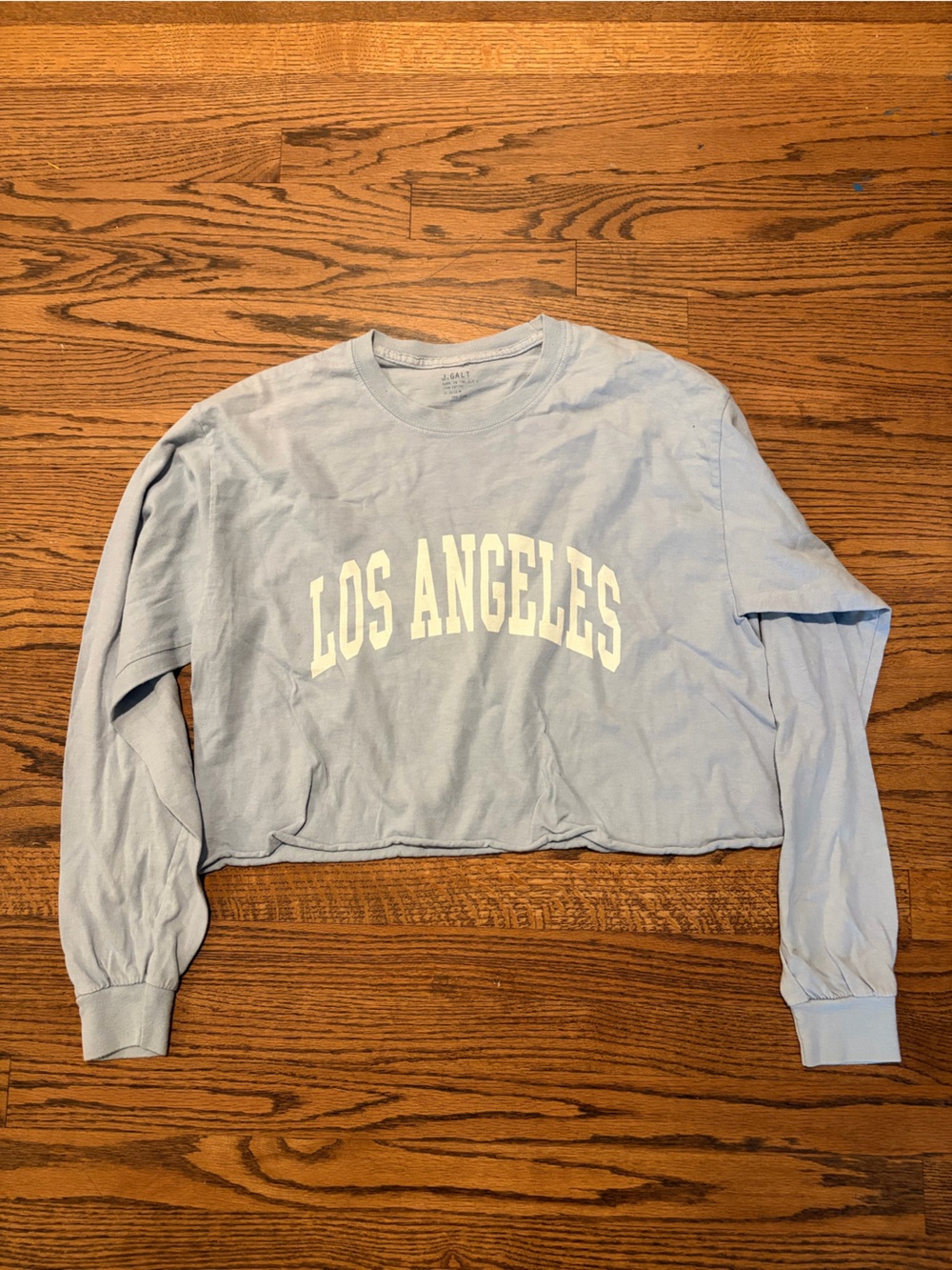 J. Galt Light Blue "Los Angeles" Long Sleeve Top